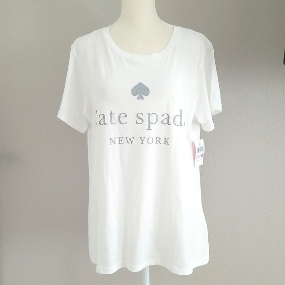 Kate Spade Glitter Logo Tshirt (XL) - Picture 2 of 5